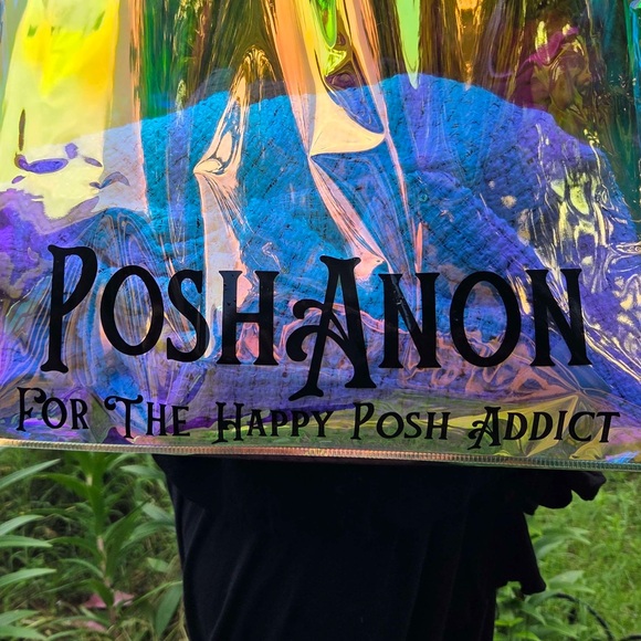 #3 *Exclusive* PoshAnon Iridescent Tote Bag. 2 lines customization on back - Picture 2 of 4